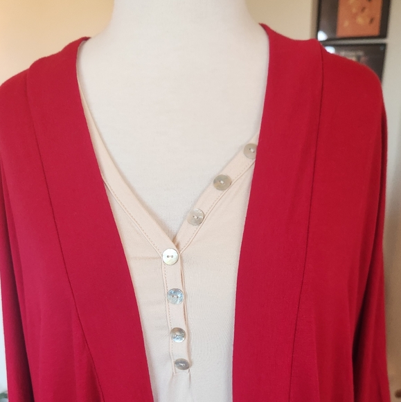 Zenana Ribbed Two Tone Zip Up Sweater Cardigan